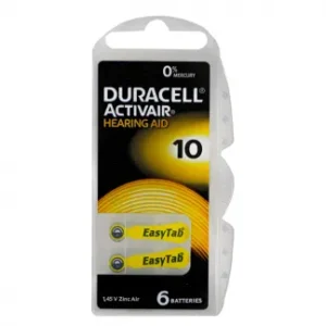 Duracell Size-10 Hearing Aid Battery – 6 Pieces Pack