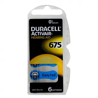 Duracell Size-675 Hearing Aid Battery – 6 Pieces Pack
