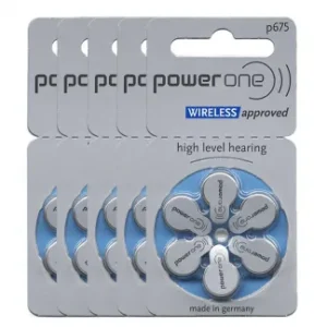 Power One P675 Hearing Aid Battery – 5 Strips Total 30 Batteries