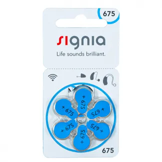 Signia Size-675 Hearing Aid Battery – 6 Pieces Pack